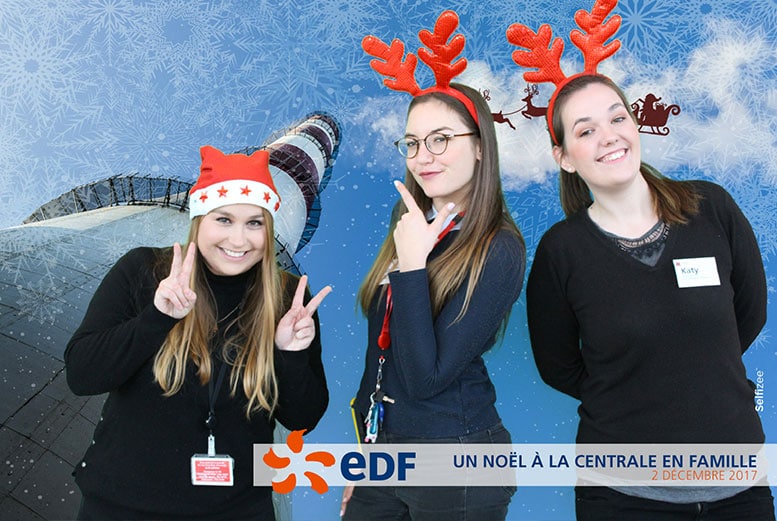 Photobooth borne photo arbre de Noël Nantes pour EDF