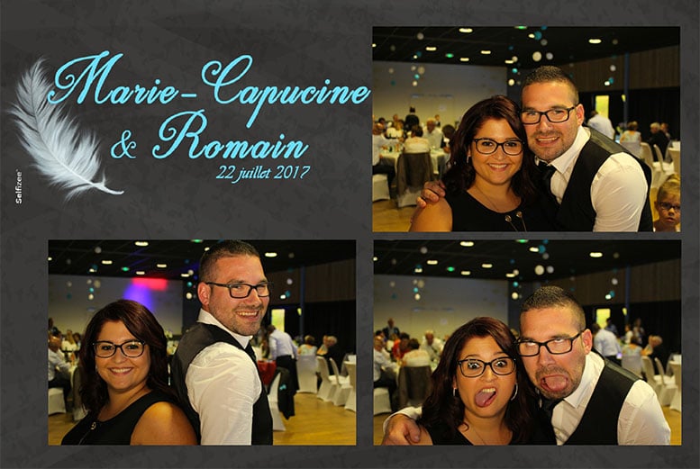 Borne photobooth selfie mariage multishoot