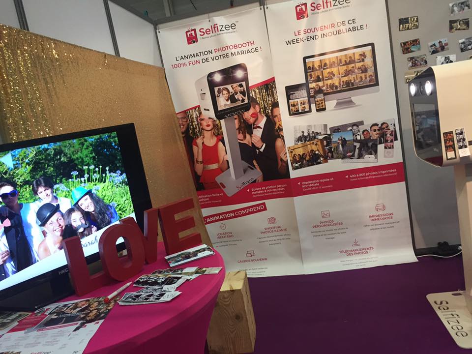 Stand Selfizee à l'occasion du Salon du mariage à Brest, Bretagne