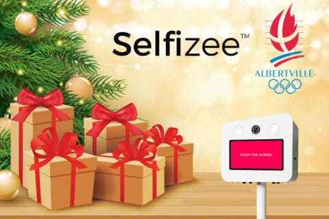 Animation borne photo selfie par Selfizee pour la ville d'Albertville pour les fêtes de Noël