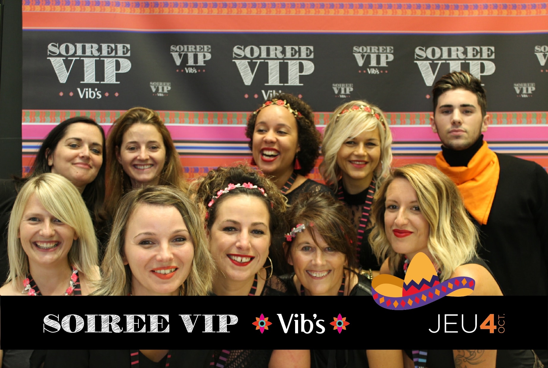 Photo personnalisée et animation borne photo photocall à la soirée VIP du Vib's Saint Malo dans le centre commercial La Madeleine en 2018