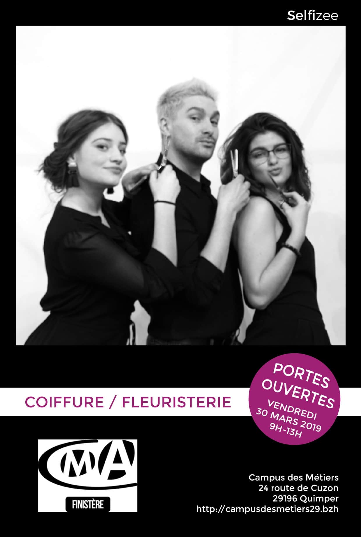 Photobooth et selfie personnalisé à la 3ème édition du Festival de l’Artisanat au parc des Expositions de Quimper organisé par la Chambre de Métiers et de l’Artisanat du Finistère
