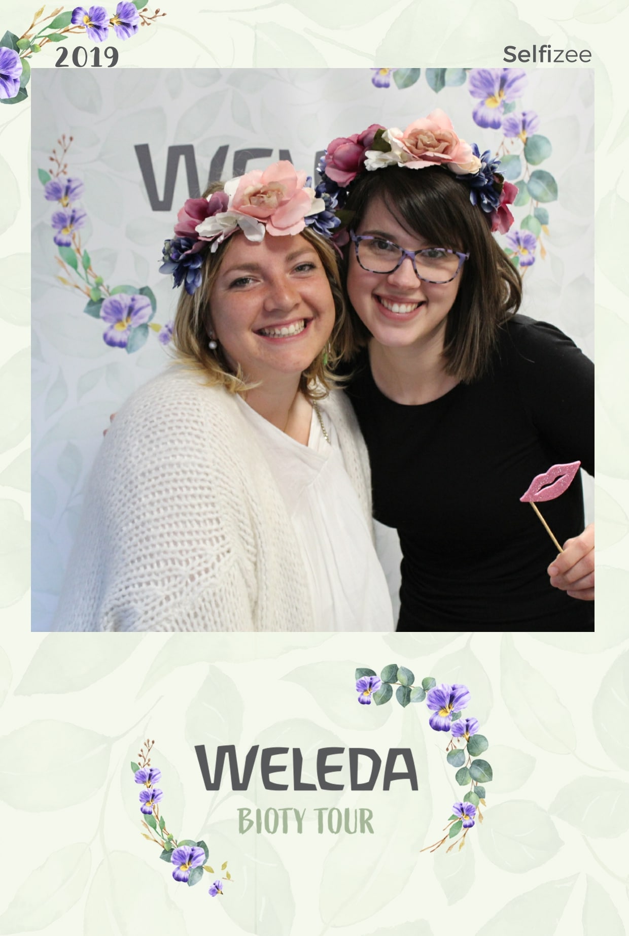 Photo personnalisée Weleda Bioty Tour La Rochelle 2019 - animation borne photo avec imprimante pour selfies visiteurs lancement nouveau produit ou promotion