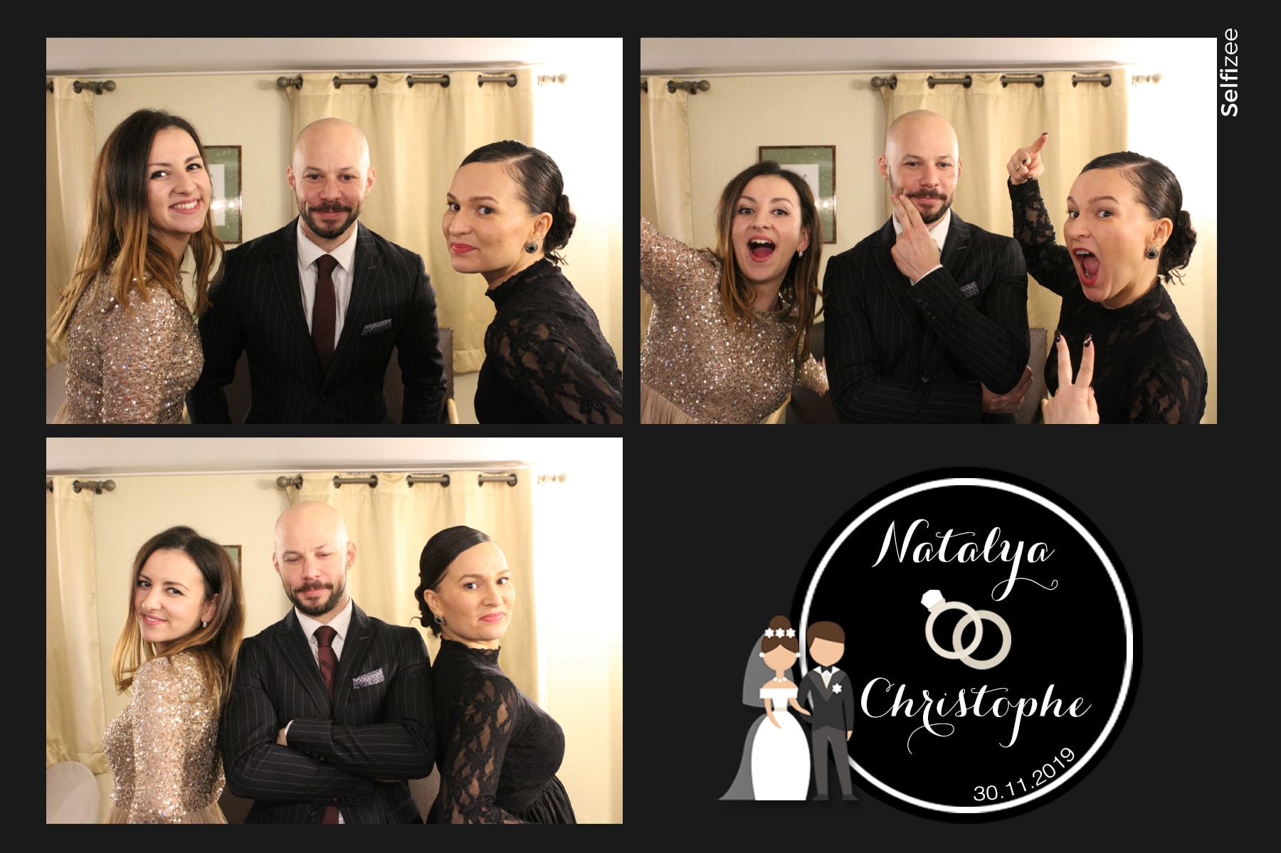 Animation photobooth mariage et selfies personnalisés avec borne photo à louer Dunkerque / Nord pour animation mariage, anniversaire, fête, baptême avec impressions photos