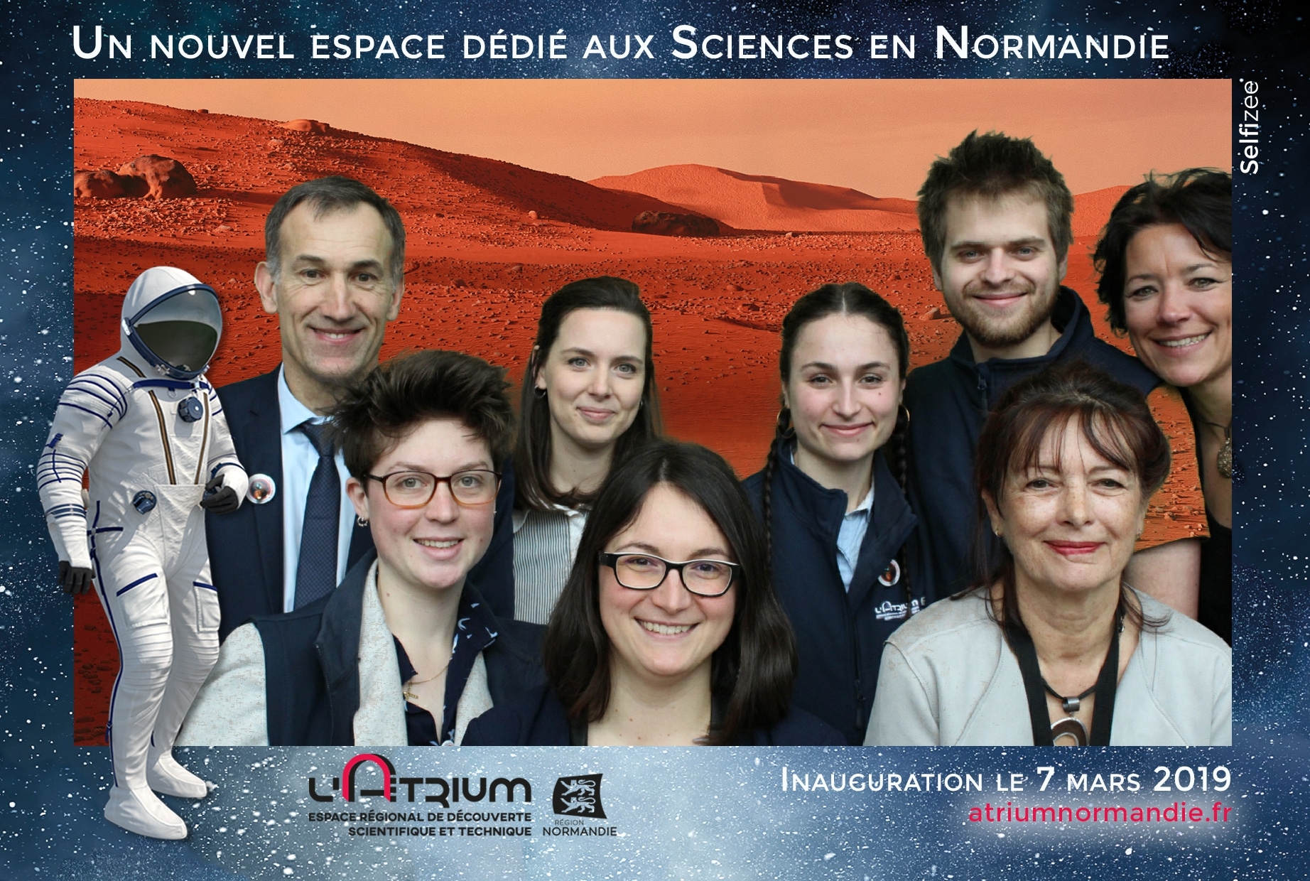 Borne selfie et animation fond vert pour soirée inauguration nouvel espace au L'Atrium Normandie à Rouen