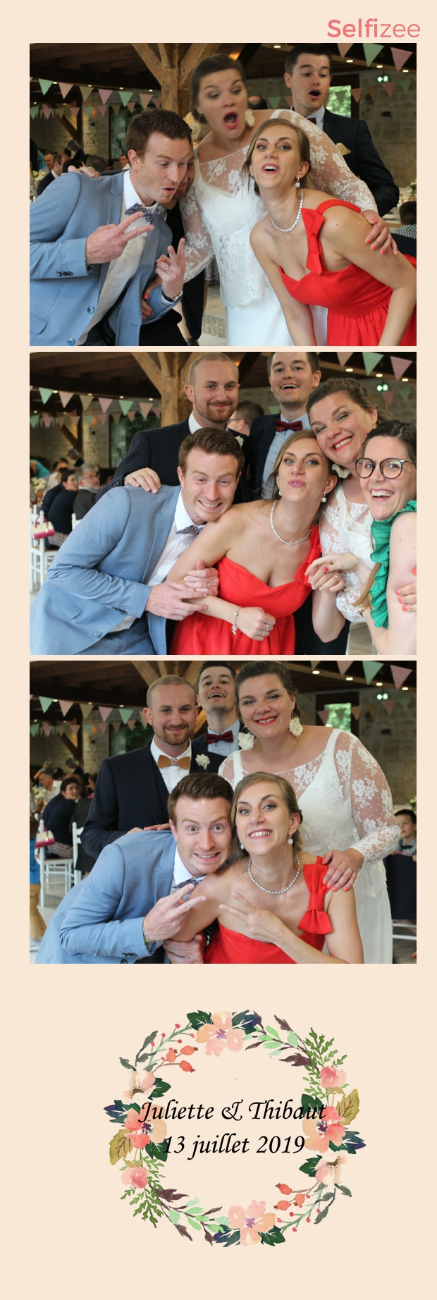 Selfie personnalisé et impressions photos mariage Reims avec photobooth connecté à louer pour mariage à Reims et dans la Marne