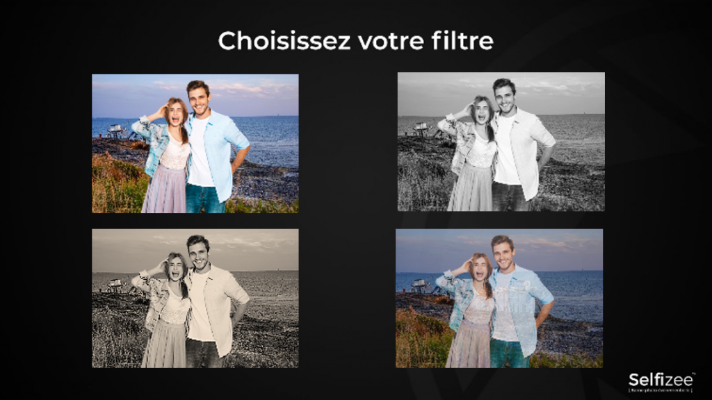 Choisir son filtre pour photo borne selfie de Selfizee