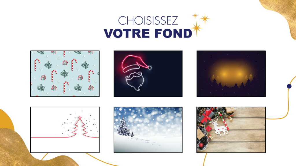Fonds vert pour borne photo selfie Carrefour, Noël 2020