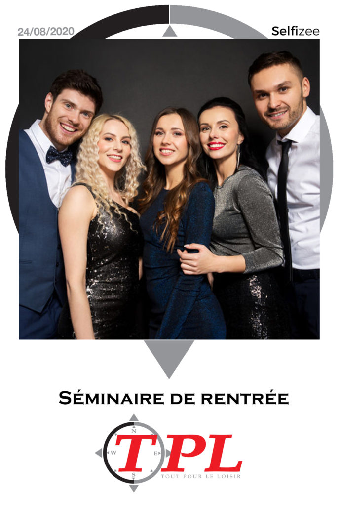 Cadre polaroid pour une animation Photobooth dans le cadre du séminaire de rentrée de TPL à Narbonne (11), Occitanie