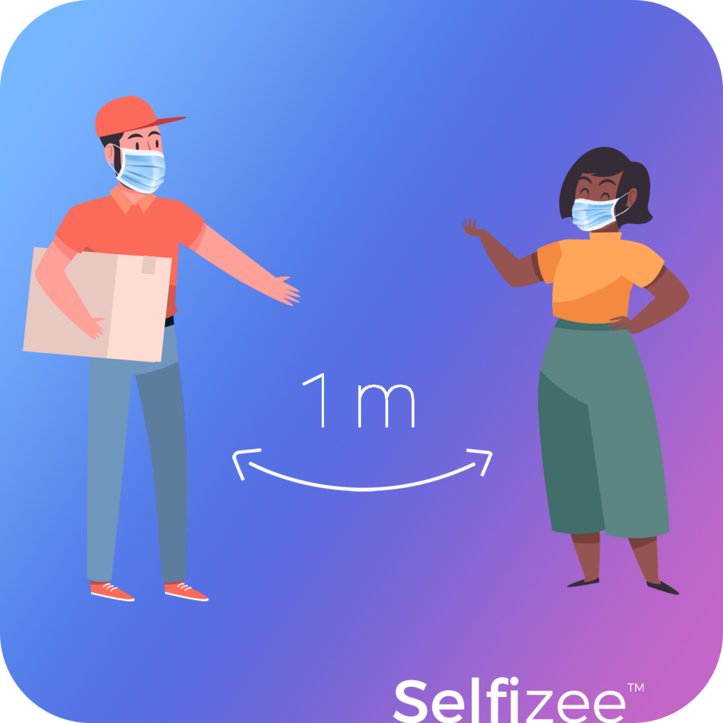 Respect des distanciations sociales sur les livraisons des bornes Selfizee