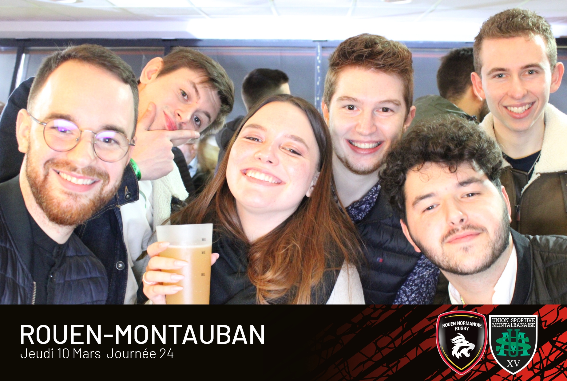 photobooth au match Rouen Montauban, avec amis, fun