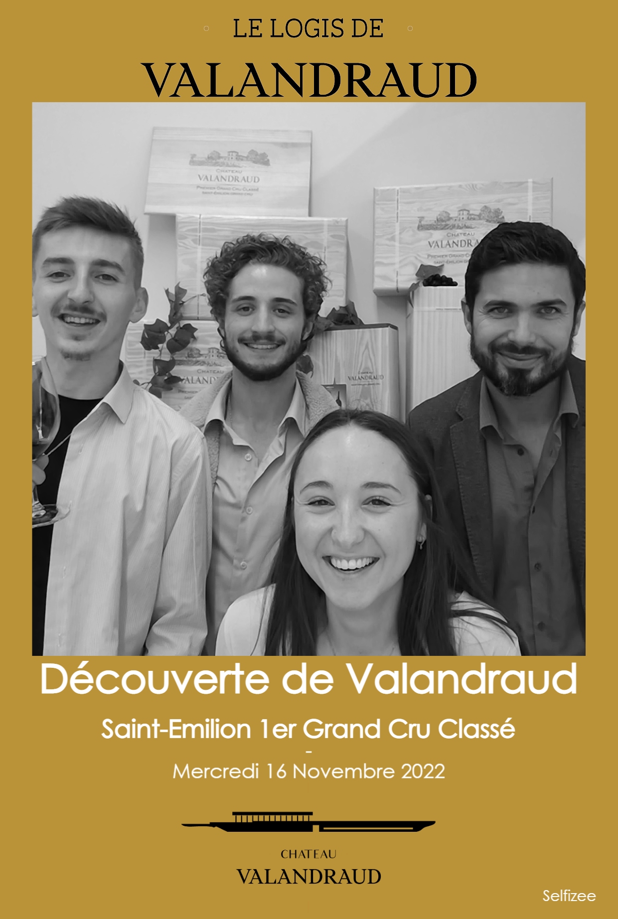 Animation photobooth au château de Valandraud avec un cadre polaroid à Saint-Etienne