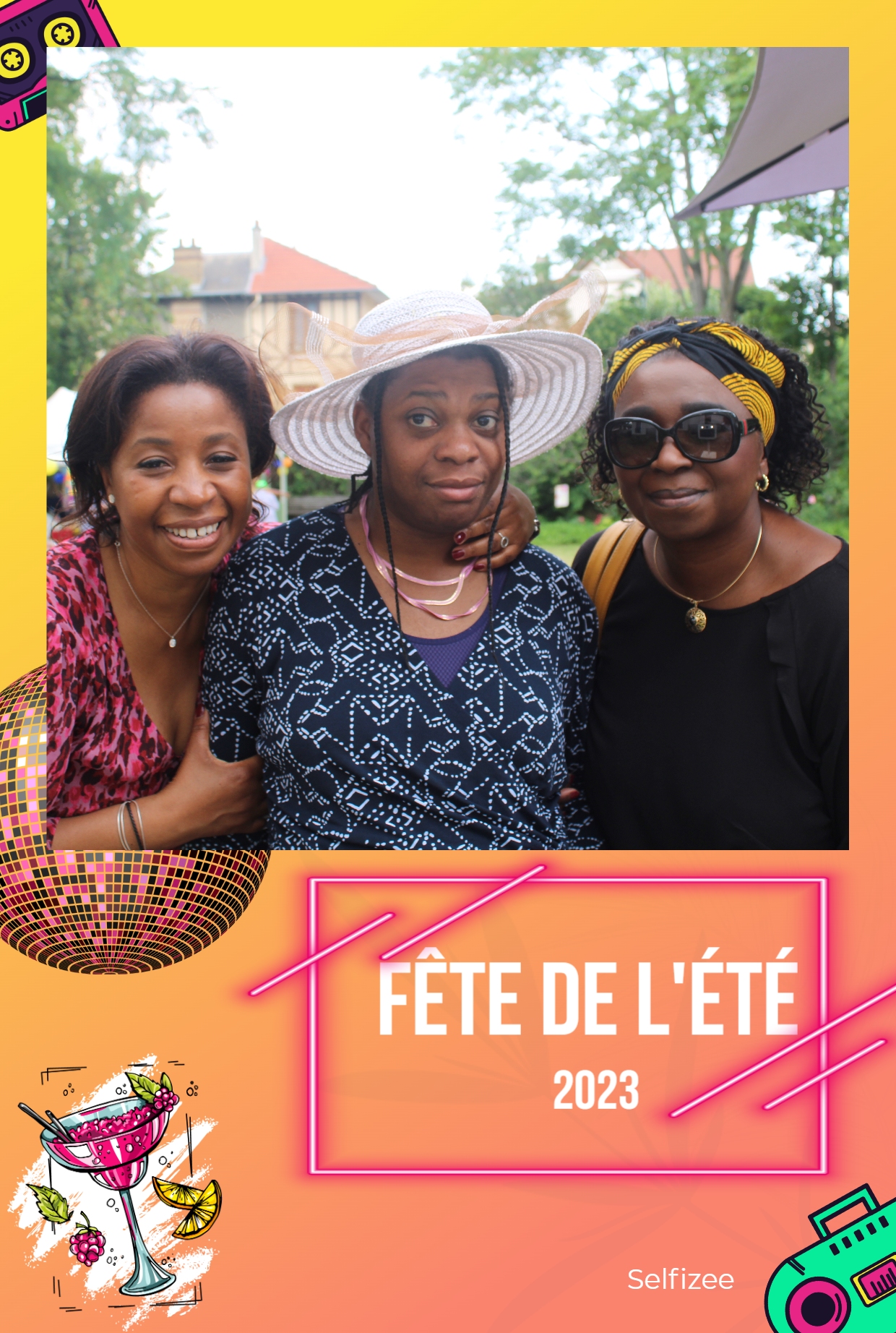 Fête de l'été à Courbevoie avec un photobooth