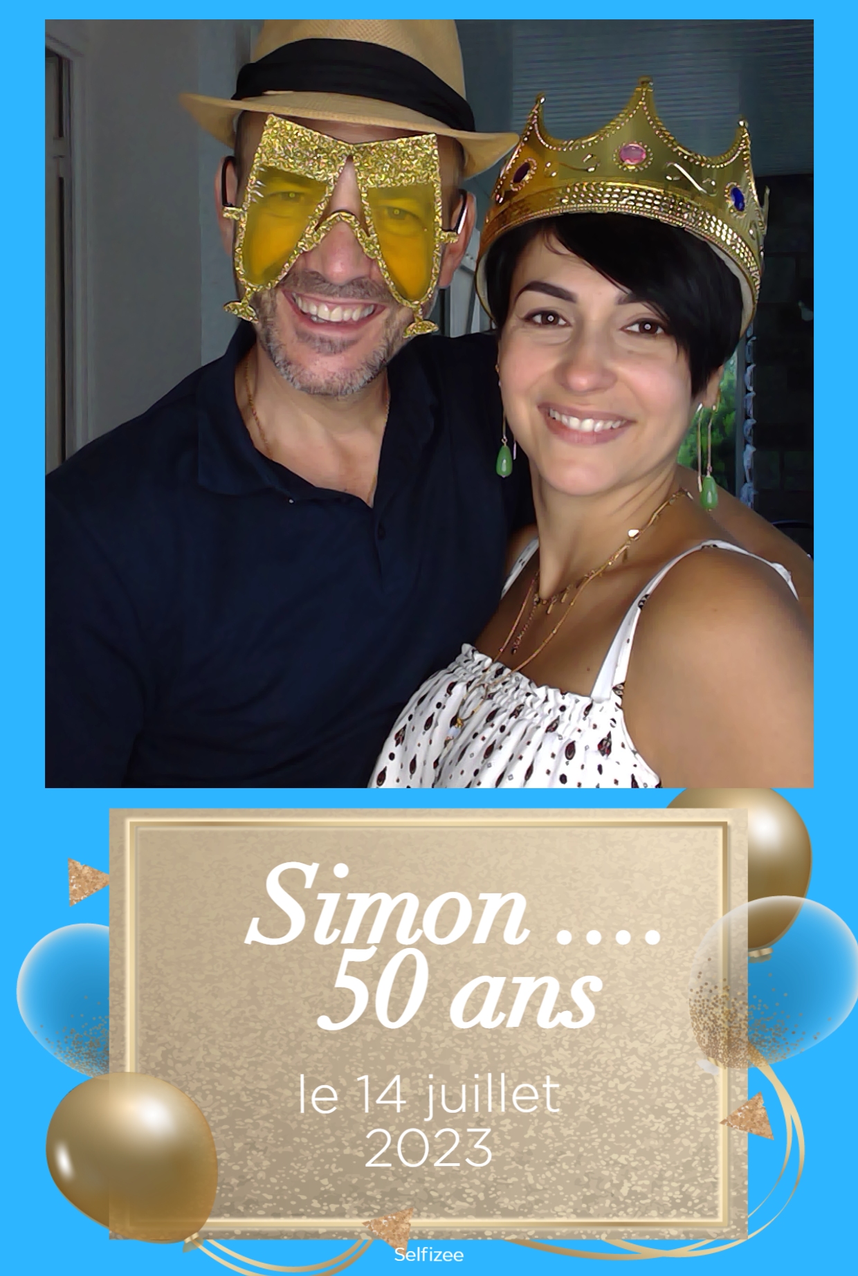 Location photobooth anniversaire, 50 ans, évènement particulier, fête avec famille et amis