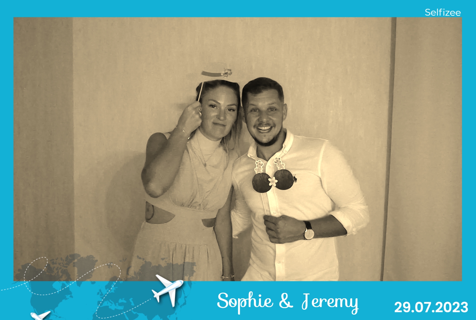 Location selfie box mariage, Bourgoin-Jallieu, sepia