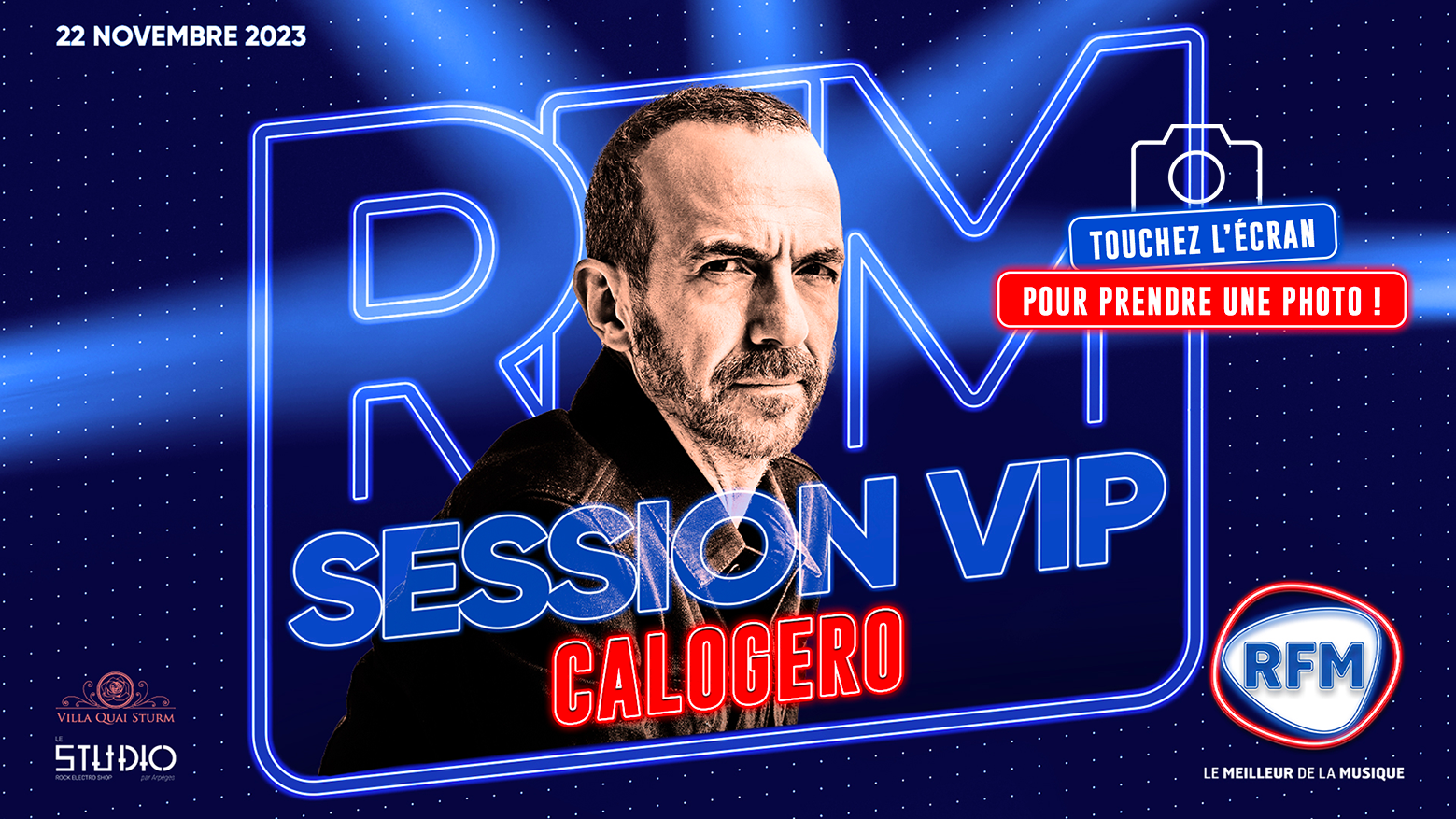 selfie box aux soirées VIP RFM avec Calogero