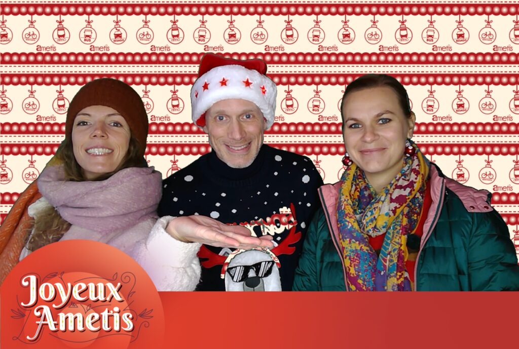 Cadre photo pour les fêtes de Noël à Amiens avec un photomaton Selfizee