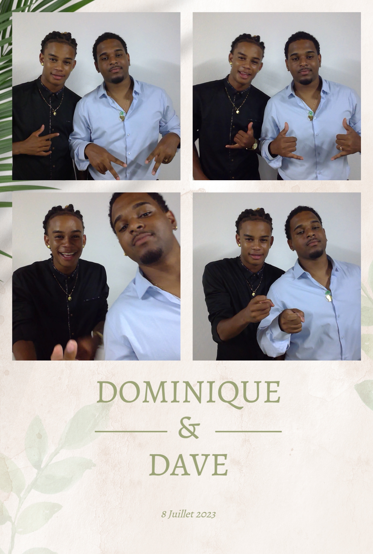 cadre mariage en Guadeloupe avec une photobox Selfizee